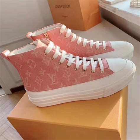 lv sneakers high top|louis vuitton roze sneakers.